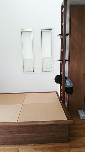 梯子付き 畳ベッド