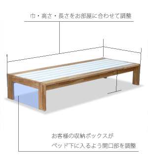 すのこベッド 4本脚
